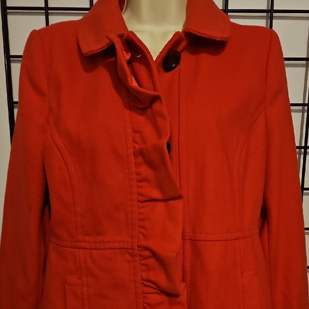 Old Navy Women's Vibrant Red Trench Coat, Medium